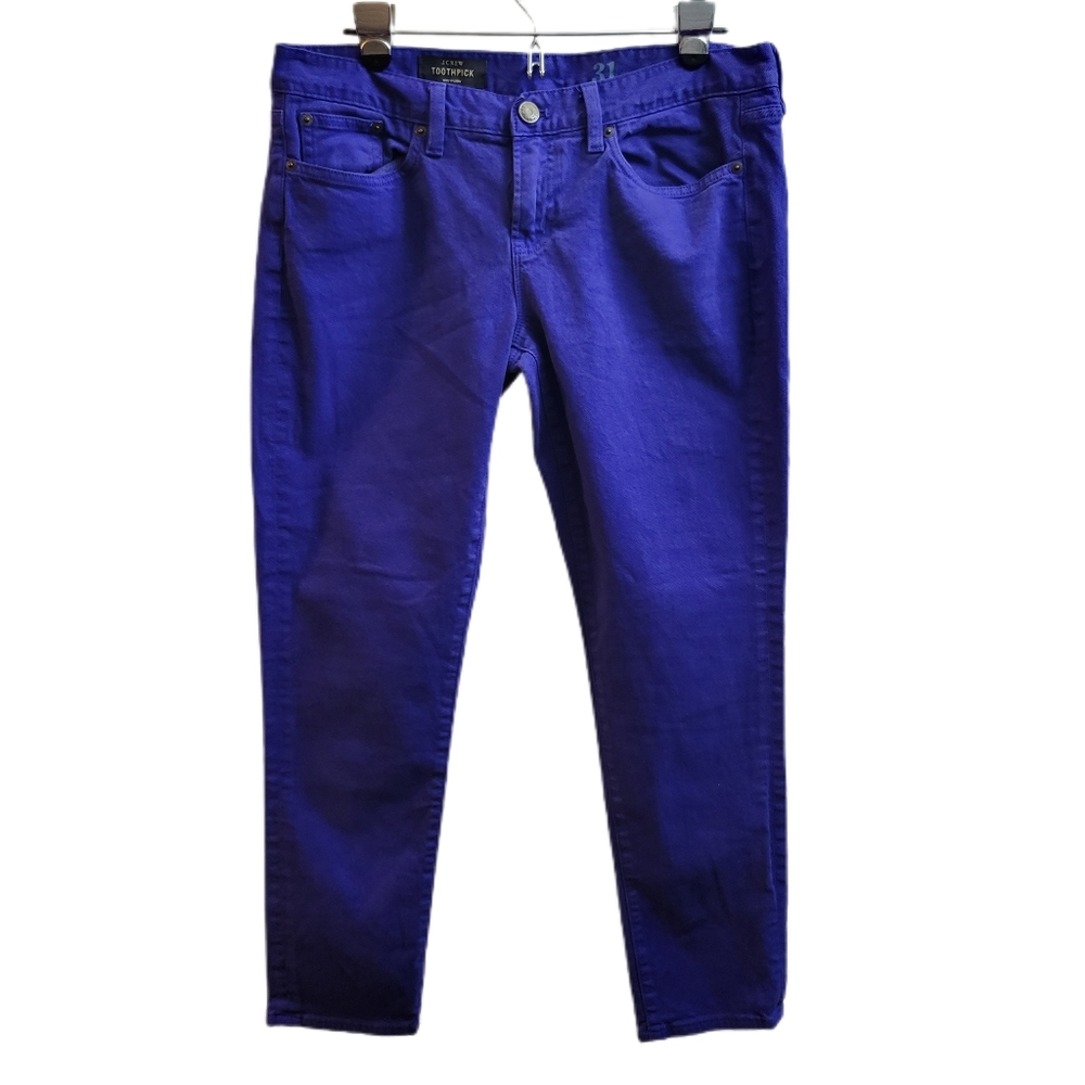 J.crew Indigo Toothpick Ankle Skinny Jeans Size 31